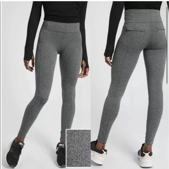 Athleta Pants Womens Size Small Delancey Herringbone Tight Legging S - Picture 1 of 9